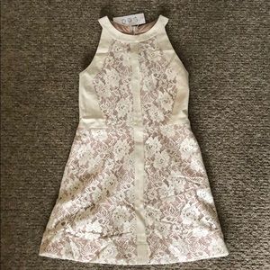 Sea Leather and lace white dress NWT
